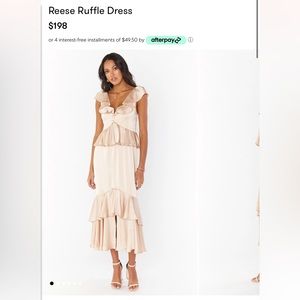 Show Me Your Mumu Reese Ruffle Dress Champagne